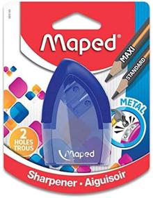 img 4 attached to 🖍️ Точилка для карандашей Maped Tonic с двумя отверстиями: прочное металлическое вставка, яркие разноцветные цвета - 069149