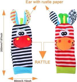 img 3 attached to 🧦 Rattle Socks and Foot Finders Set for Babies 0-3 Months - Developmental Infant Toys for Baby Girls & Boys - Perfect Christmas and Thanksgiving Gift