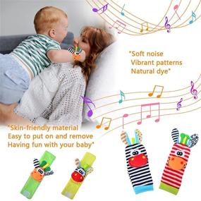 img 2 attached to 🧦 Rattle Socks and Foot Finders Set for Babies 0-3 Months - Developmental Infant Toys for Baby Girls & Boys - Perfect Christmas and Thanksgiving Gift