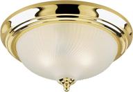 💡 westinghouse lighting 6430200 flush-mount ceiling fixture: polished brass finish with frosted swirl glass - brighten up your interior space! логотип