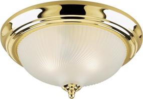 img 2 attached to 💡 Westinghouse Lighting 6430200 Flush-Mount Ceiling Fixture: Polished Brass Finish with Frosted Swirl Glass - Brighten Up Your Interior Space!