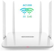 wavlink ac1200 dual band wifi router with 4 high-performance antennas for strong signal 🌐 and guest wi-fi, gigabit wan ports, wisp and ap mode support for home internet connectivity logo