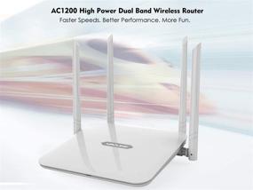img 2 attached to WAVLINK AC1200 Dual Band WiFi Router with 4 High-Performance Antennas for Strong Signal 🌐 and Guest Wi-Fi, Gigabit WAN Ports, WISP and AP Mode Support for Home Internet Connectivity