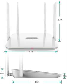 img 3 attached to WAVLINK AC1200 Dual Band WiFi Router with 4 High-Performance Antennas for Strong Signal 🌐 and Guest Wi-Fi, Gigabit WAN Ports, WISP and AP Mode Support for Home Internet Connectivity