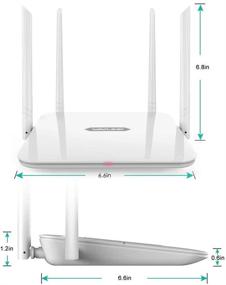 img 3 attached to WAVLINK AC1200 Wi-Fi маршрутизатор Dual Band с 4 высокопроизводительными антеннами для сильного сигнала 🌐 и гостевой Wi-Fi, гигабитные WAN-порты, поддержка режимов WISP и AP для домашнего интернет-подключения.