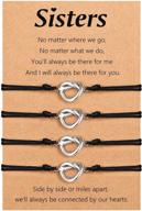 🎁 unique 2/3/4pcs love knot friendship adjustable bracelet set for best friends sisters -perfect birthday & christmas gifts logo