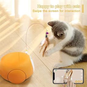 img 1 attached to 🐾 Smart Pet Camera Robot, Treat Dispenser for Cats and Dogs, Pumpkii Home Robot with Remote App Control, Two-Way Audio, HD 1080P Mobile Camera with Night Vision, Interactive Replaceable Cat Teaser