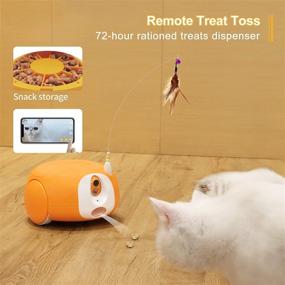 img 2 attached to 🐾 Smart Pet Camera Robot, Treat Dispenser for Cats and Dogs, Pumpkii Home Robot with Remote App Control, Two-Way Audio, HD 1080P Mobile Camera with Night Vision, Interactive Replaceable Cat Teaser