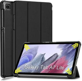 img 4 attached to Janmitta Tablet Case for Samsung Galaxy Tab A7 Lite 8.7 inch 2021 [SM-T220/T225/T227] - Ultra Slim Lightweight Shockproof Tri-fold Stand Cover with Colorful Pattern, Black