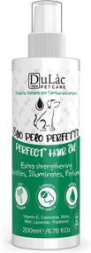 img 4 attached to 🐶 All-in-One Dog Hair Spray: Deodorizer, Detangler, and Polish with Lavender and Mint Scent, Enriched with Vitamin E, Panthenol, Biotin, Calendula - Made in Italy by Dulàc Pet Care