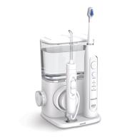 waterpik cc-01 complete care 9.0 sonic electric toothbrush and water flosser combo kit, white - 11 piece set logo