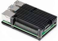🔥 high-performance raspberry pi 4 case: aluminum alloy heatsink armor for optimal cooling - compatible with rpi 4 model b only (fanless design) logo