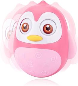 img 4 attached to 🐧 UNIH Roly Poly Baby Toys: Developmental Tummy Time Wobbler Toy for 6-12 Months, Penguin Tumbler Wobbler Toys for Infant Boy Girl Gifts (Pink)