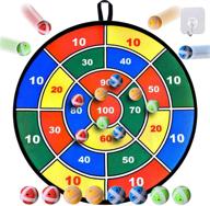 nupinta kids game dart board set: 29 inches large fabric dartboard with 8 sticky balls - safe toy gift for boys and girls 2021 логотип