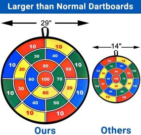 img 3 attached to Nupinta Kids Game Dart Board Set: 29 Inches Large Fabric Dartboard with 8 Sticky Balls - Safe Toy Gift for Boys and Girls 2021