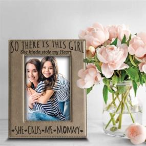 img 2 attached to Engraved Leather Picture Frame - Bella BUSTA | Mother-Daughter Mommy-Me Bond | 5 x 7 Vertical Size