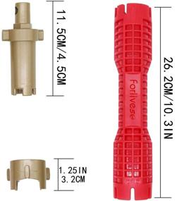 img 3 attached to 🔧 8-in-1 Multi-purpose Wrench: Faucet and Sink Installer for Plumbing Repairs - Red Hand Tool