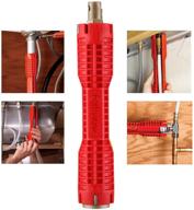 🔧 8-in-1 multi-purpose wrench: faucet and sink installer for plumbing repairs - red hand tool logo