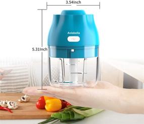 img 3 attached to 🧄 Aolabella Electric Mini Garlic Chopper: Portable Food Processor for Garlic/Fruits/Vegetables/Onions/Nuts/Pepper/Ginger/Salad - Kitchen Gadget (250ml/Blue)