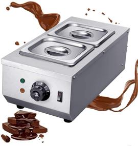 img 4 attached to 🍫 Huanyu 2-Tank 9lbs Chocolate Tempering Machine: Professional 30~80°C Double Cylinder Knob Control Melting Pots for Commercial Chocolate Melting (110V)