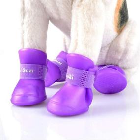 img 2 attached to 🐾 Introducing boxod 2018: Stylish and Waterproof Pet Dog Puppy Rain Snow Boots in Candy Colors