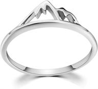 🏔️ jude jewelers stainless steel mountain design statement promise biker party ring: embrace adventure with style! logo