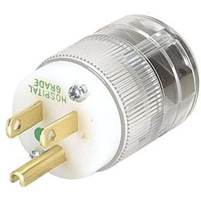 img 3 attached to 💡 Marinco Power Products 8215T 15A 125V 2P 3W (5-15P) Hospital Grade Plug - Black Body in Transparent Housing: Durable and Safe Power Solution