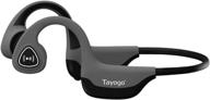 🎧 серые беспроводные наушники tayogo bone conduction с bluetooth и микрофоном - открытый тип наушников для бега, спорта, фитнеса. логотип