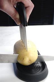 img 1 attached to Hasselback Potato Guide by RSVP International - Enhance your cooking with ease, One Size, Black