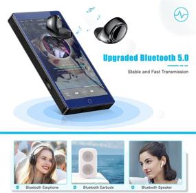 img 2 attached to 🎧 Timoom M7 MP3 Player: Bluetooth 5.0, Full Touch 4.0" Screen, 16GB HiFi Lossless Sound with Speaker, FM Radio, Recorder - Supports TF up to 128GB