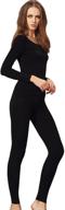 👚 liang rou women's ultra thin modal thermal long johns: scoop neck underwear set – top & bottom logo