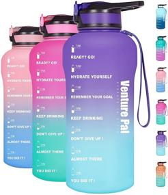 img 4 attached to 💧 Stay Hydrated on the Go with Venture Pal Half Gallon/64oz Motivational Water Bottle - BPA Free, Leakproof, with Time Marker & Straw - Ideal for Sports, Gym, and Hiking