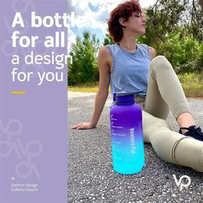 img 2 attached to 💧 Stay Hydrated on the Go with Venture Pal Half Gallon/64oz Motivational Water Bottle - BPA Free, Leakproof, with Time Marker & Straw - Ideal for Sports, Gym, and Hiking