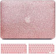 👩 b belk macbook air 13 inch case 2021 2020 2019 2018 release a2337 m1 a2179 a1932 - sparkly girly leather hard shell case + keyboard cover logo