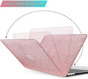 img 2 attached to 👩 B BELK MacBook Air 13 inch Case 2021 2020 2019 2018 Release A2337 M1 A2179 A1932 - Sparkly Girly Leather Hard Shell Case + Keyboard Cover