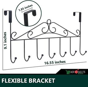 img 2 attached to 🧺 Andalus Hanging Towel Organizer with 7 Hooks