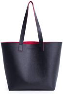 👜 alameda women tote bag: stylish faux leather handbag for casual shopping, black logo