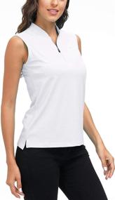 img 4 attached to 🎾 MoFiz Womens Sleeveless Tennis Polo Shirt: Stay Active in Style with this Sporty Golf T-Shirt