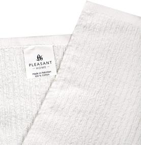 img 1 attached to Pleasant Home Bar Mop Kitchen Towel 12-Pack / 16x19 Inches / Highly Absorbent Cotton Cleaning Towels / Fast-Drying Bar mop Towels - White