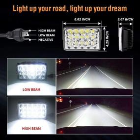 img 1 attached to Headlights Rectangular Replacement Freightinger Oldsmobile Lights & Lighting Accessories