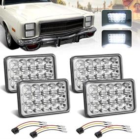 img 4 attached to Headlights Rectangular Replacement Freightinger Oldsmobile Lights & Lighting Accessories