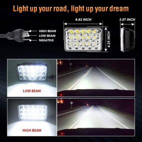 img 2 attached to Headlights Rectangular Replacement Freightinger Oldsmobile Lights & Lighting Accessories