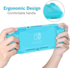 img 2 attached to 🎮 HEYSTOP Nintendo Switch Lite Case – Soft TPU Protective Cover with Tempered Glass Screen Protector and Thumb Stick Caps (Blue)