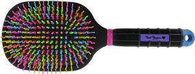 img 2 attached to Tail Tamers Rainbow Paddle Mane and Tail Brush for Horses - 1000RB