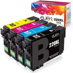 img 4 attached to ejet Remanufactured Ink Cartridge Set for Epson 220XL 220 XL T220XL - Compatible with Workforce WF-2750 WF-2630 WF-2650 WF-2660 WF-2760 XP-320 XP-420 (Black, Cyan, Magenta, Yellow) - 4 Pack