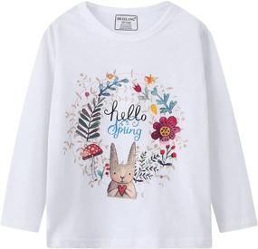 img 1 attached to 🦄 Adorable Sleeve T-Shirts with Crewneck Graphic Unicorns - Girls' Clothing Collection in Tops, Tees & Blouses