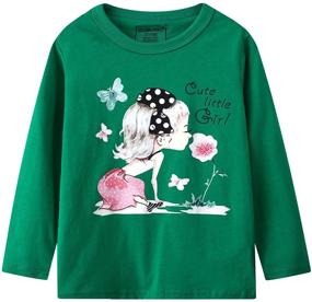 img 2 attached to 🦄 Adorable Sleeve T-Shirts with Crewneck Graphic Unicorns - Girls' Clothing Collection in Tops, Tees & Blouses