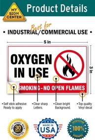 img 3 attached to Oxygen Smoking Flames Decal Sign