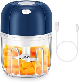 img 4 attached to Portable Electric Garlic Chopper - 250 ML Mini Food Processor with USB Charging 🧄 for Slap Chop Onion Ginger Vegetable Pepper Spice Meat, Baby Food, Seasoning - BPA Free