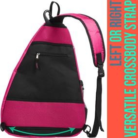 img 1 attached to Athletico Sling Bag - Crossbody Backpack for Pickleball, Tennis, Racquetball, and Travel - Unisex Design